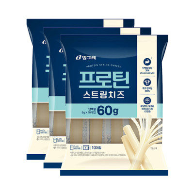 String Cheese 200g x3 Packs / Snack / Protein