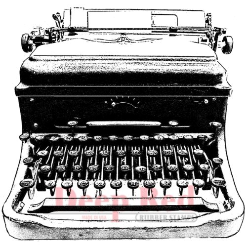 Deep Red Stamps Classic Typewriter Rubber Stamp