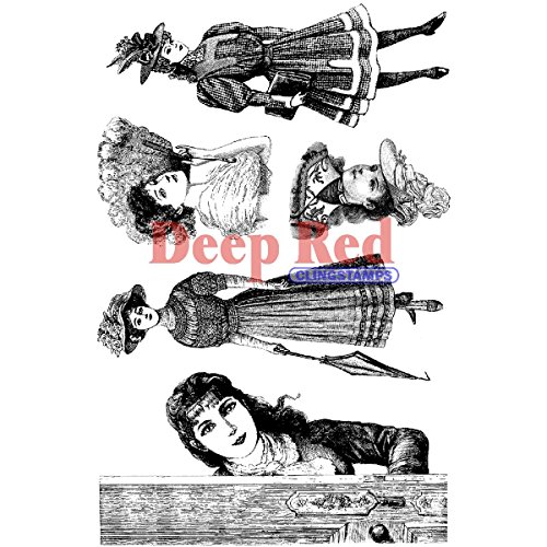 Victorian Ladies Rubber Cling Stamp Set