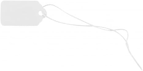 White Jewellery Strung Tags 1000 Tags (40 x 27mm)