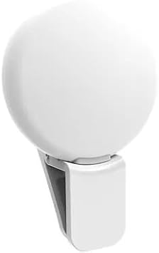Clip-on LED Selfie Ring Light, Small Pocket-Size, 3 Brightness Levels, Rechargeable, Phone Camera Light, (White)