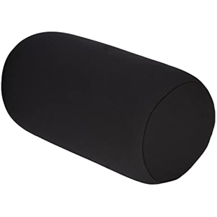 CDQL Micro Mini Microbead Back Cushion Roll Throw Pillow Travel Pillow Portable Pillow Back Cushion Sleep Neck Support Pillow for Travel Home Sofa Bed Black