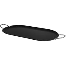 IMUSA USA IMU-52015 Carbon Steel Oval Shaped Comal/Griddle 17-Inch, Black