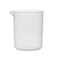 EISCO Plastic Beaker, 1000ml - Polypropylene Plastic - Raised Graduations, Tapered Spout - Euro Design