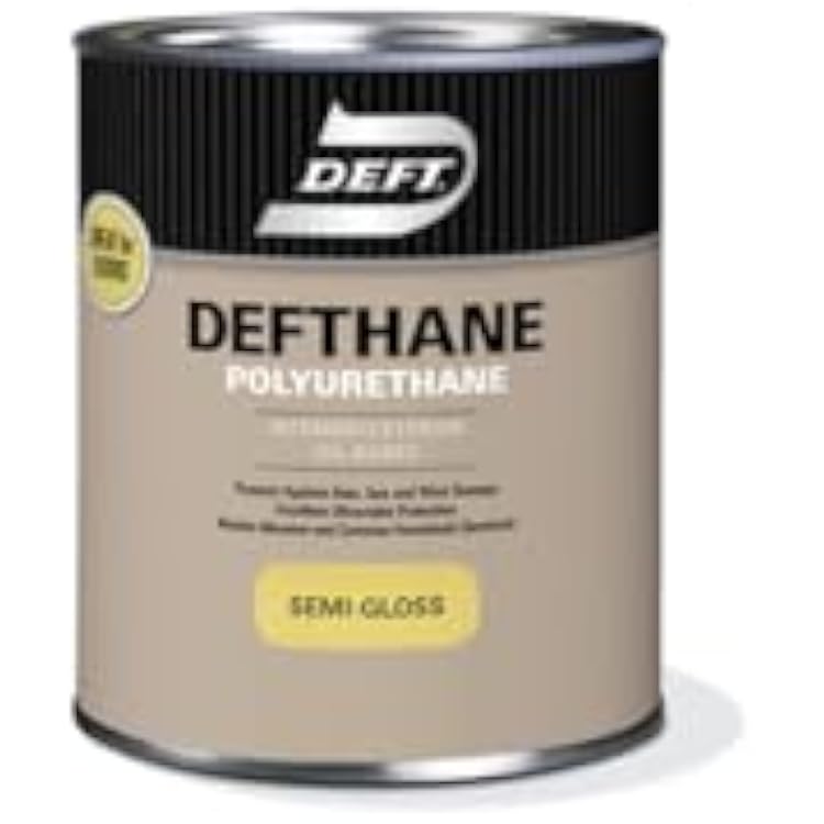 Deft Defthane Interior Exterior Clear Polyurethane Semi-Gloss, Quart