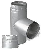 DuraVent PelletVent Pro PVP 4" Diameter Single Tee with Clean-Out Tee Cap