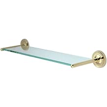 Kingston Brass BA319PB Classic Glass Shelf, Polished Brass