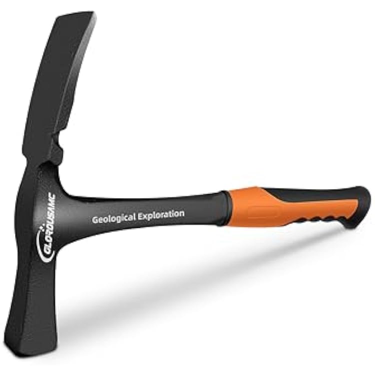 36 oz Ultra Rock Pick Hammer Heavy-Duty Masonry & Bricklayer Tool with Comfortable Rubber Grip Ideal for Rock Hounding & Geological Study