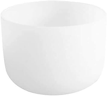 ENERGYSOUND 432Hz B Crown Chakra Frosted Quartz Crystal Singing Bowl 8"