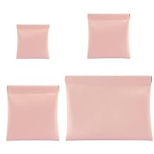 ZooviHyvi 4 PCS Small Makeup Bag for Purse, Mini Portable Pocket Cosmetic Bag, Travel Pouches for Women, Lipstick Pouch for Purse, Mini Makeup Organizer for Coins Cards Jewelry(pink)