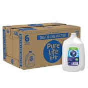 Pure Life Distilled Bottled Water - 1-Gallon Jug - 1 Gallon, 6 Pack | Side Handle - Still Drinking Water Enhanced with Minerals for a Crisp Taste