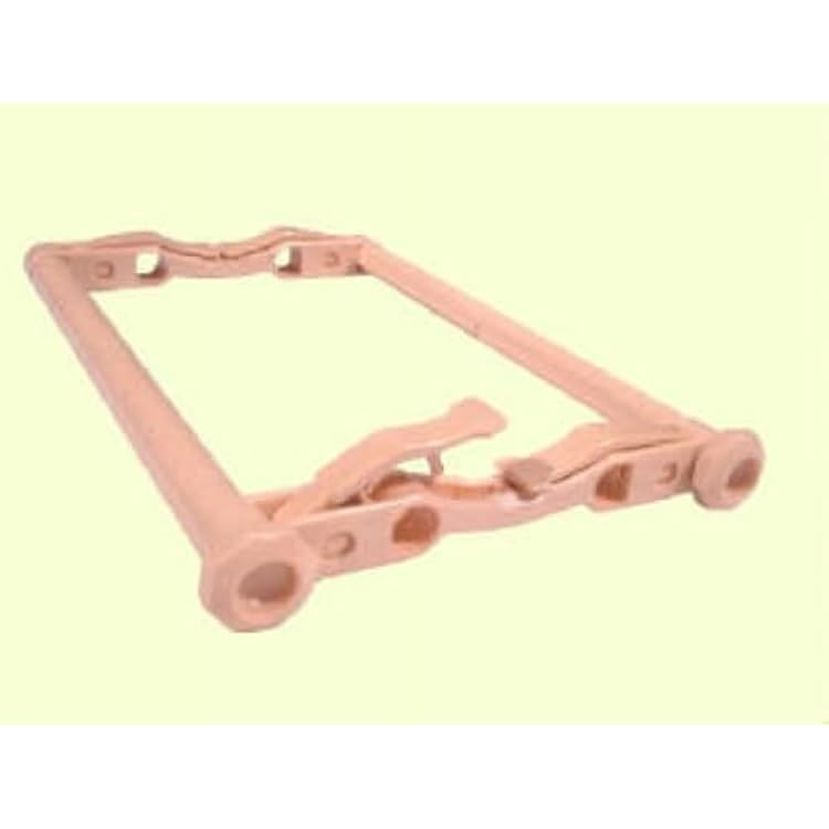 Mini Clip Locking Rectangular Hoop Frame, Beige, Plastic