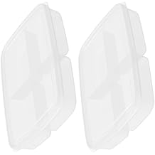 2pcs Compartment Refrigerator Storage Box Ice Box for Freezer Lunchable Container
