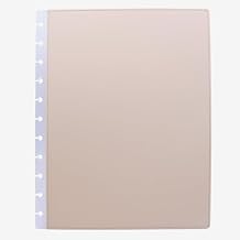 Letter Discbound Journal PU Leather Covers(1 Pair) Compatible with Circa Arc TUL and Happy Planner(Khaki,Letter)