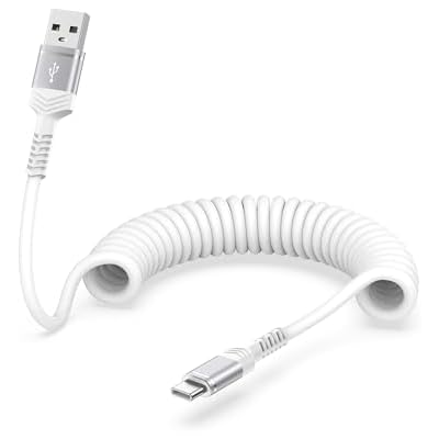 Coiled CarPlay Cable for iPhone 17e17Pro MaxAir171616e16 Pro15 Pro Max15 Plus, 2Pack USB to USB C Car Play Cable Type C Charger Wire Fast Charging Retractable USBC Cord for Apple iPad Pro Air