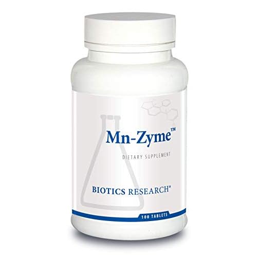 Biotics Research Mn Zyme, Manganese, Trace Mineral, Antioxidant, Metabolism Support, Healthy Cholesterol, Bone and Cartilage Development. 100 Tablets