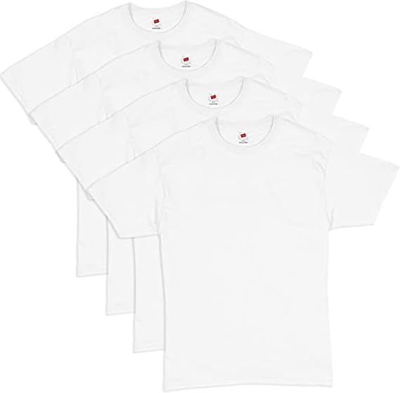 Hanes Men's Hanes Ultimate Men's Fresh Iq Slim Fit Crew Undershirt, 4-Pack