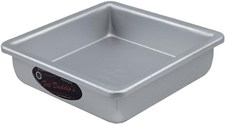 Fat Daddio's Square Cake Pan Solid Bottom 10"x10"x2"