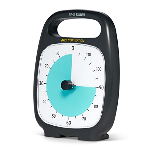 Time Timer Plus 120 Minute Visual Countdown Clock Make Time Edition with Notepad for Kids Classroom Learning, Teaching Curriculum, Exercise and Kitchen Timer