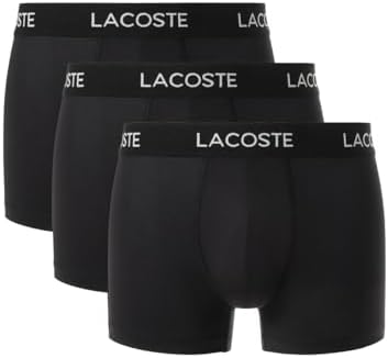 Lacoste Mens Recycled Microfiber Ultra Dry Trunks, 3-pack