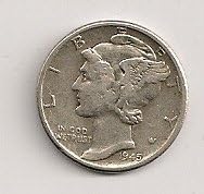 1945 Mercury Dime