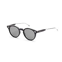THOM BROWNE TB 806 A-BLK-SLV Matte Black-Silver w/ Dark Grey-AR Sunglasses