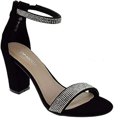 Over the Toe Strap Ankle Wrap Strap Heel, Open Toe Medium Heel