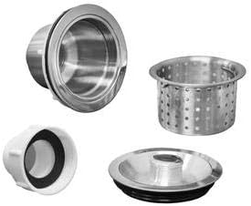 Stainless Metal Drain Assembly Salon Shampoo Bowl Backwash Sink Hair Strainer