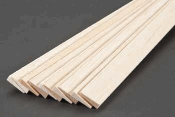 Balsa Trailing Edge 1/4 x 1 X 36in (6 Count) 1935