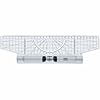 M + R Rolling Ruler 30 cm Acrylgals Protractor Lupe