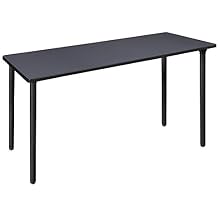 Regency Kee 60 x 24 in. Folding Training Seminar Table- Grey Top, Black Legs