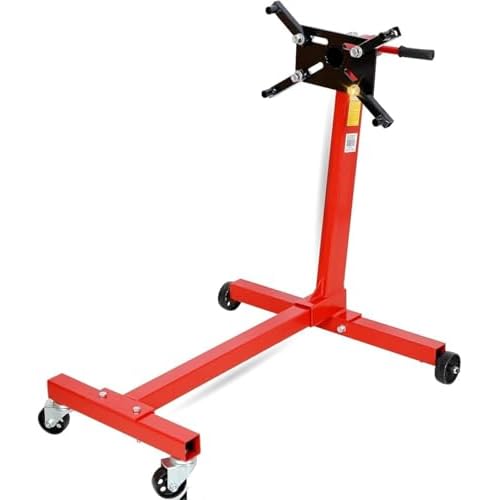 Rotating Engine Stand with 360 Degree Rotating Head Heavy Duty Adjustable Motor Stand 1000 lbs Capacity 4-Universal Casters