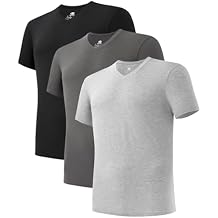 DAVID ARCHY Men's Bamboo Rayon Moisture-Wicking V-Neck Undershirt 3 or 5 Pack