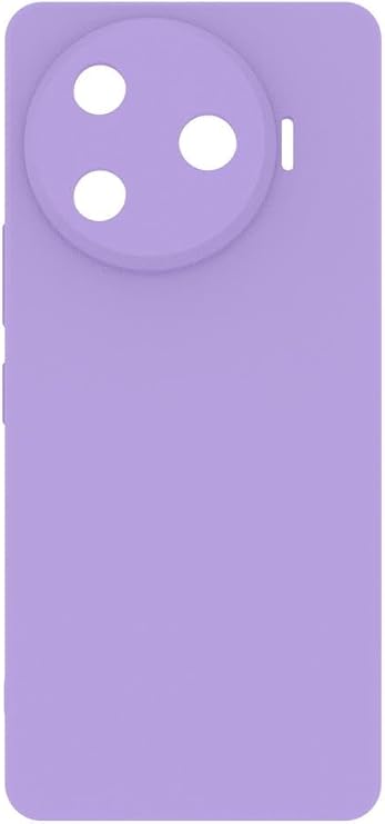 Tecno Camon 30 Pro İle Uyumlu Kılıf Kamera Korumalı Silikon Ruber Arka Kapak Lila
