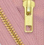 15" Medium Weight Jacket Zipper YKK #5 Brass ~ Separating ~ 070 Dusty Rose (1 Zipper/Pack)