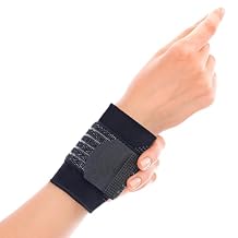 invera Adjustable Wrist Support Brace, Wrist Wraps for Weightlifting, Compression Brace for Carpal Tunnel, Gym Training, Workout, Pain Relief, Right & Left Hand (Medium, 1 Unit)