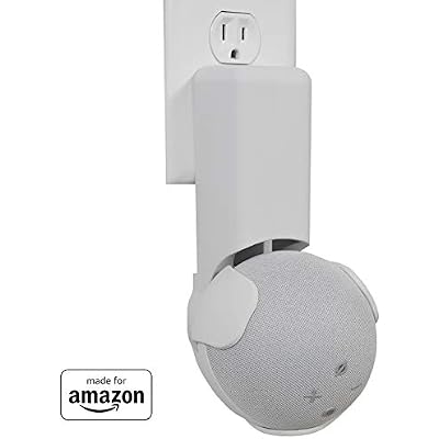 Made For Amazon Outlet Hanger, White, For Echo Dot (4th Generation)