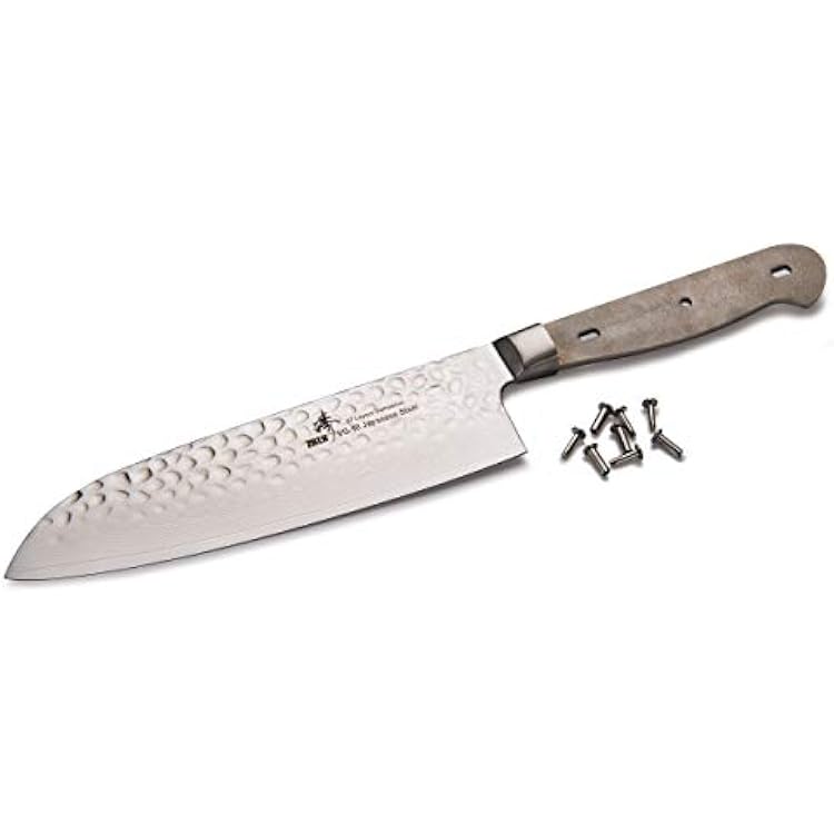 ZHEN Hammered Surface Damascus Santoku, 11-34 Knife Blank 6-12 L X 564 T 165Mm X 18.Mm