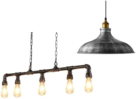 LightInTheBox Rustic Industrial Tube Pipe Chandeliers Rustic Pendant Light Industrial Light Fixture