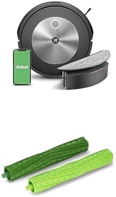 Bundle of iRobot Roomba Combo j5 Robot 2-in-1 Vacuum with Optional Mopping, Identifies & Avoids Obstacles, Clean by Room with Smart Mapping, Works with Alex w/Authentic Multi-Surface Rubber Brushes