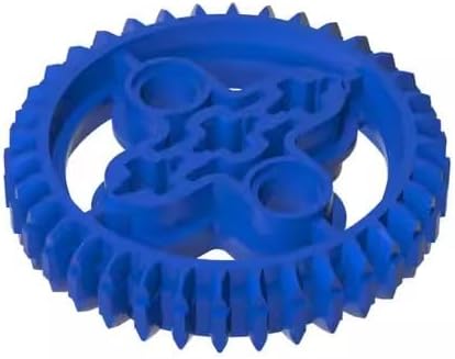 Gobricks GDS-1110 32498 Technic Gear 36 Tooth Double Bevel, Blue, 10 pcs