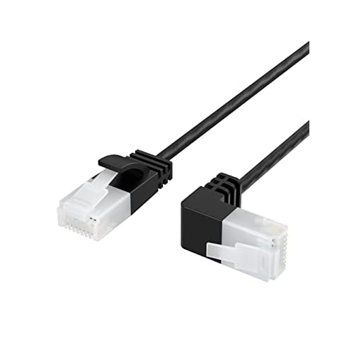 CableCreation Ultra Slim Cat6a Ethernet Cable OD 2.8mm, Down Angle LAN Super Light Cord, High Speed 10G UTP Network Patch Cable, Internet Wire for PC,Router,Modem,Printer,TV Box,PS5,Switch; 6.6FT2M