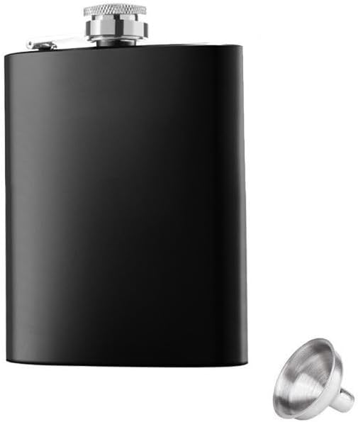 Çelik üzeri Mat Siyah 7 oz 200 ml içki Matarası py50sy