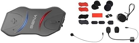 Sena SMH10R Low Profile Motorcycle Bluetooth Headset and Intercom (Single) and SMH10R Accessory Kit