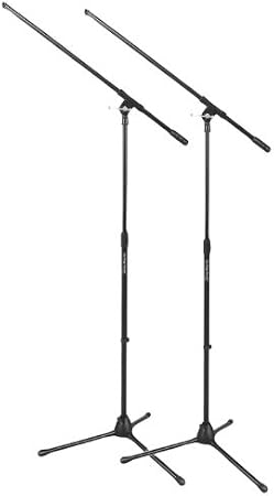 OnStage MS7701B Euro Boom Microphone Stand Bundle (Black) (2 Items)