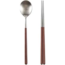 Silverware Set, 2/8/12/16 Pieces 304 Stainless Steel Chopsticks And Spoons Set High-end Household Tableware Portable Box Two-person Tableware Set, Home Cutlery Flatware Set(2 Pieces for 1)