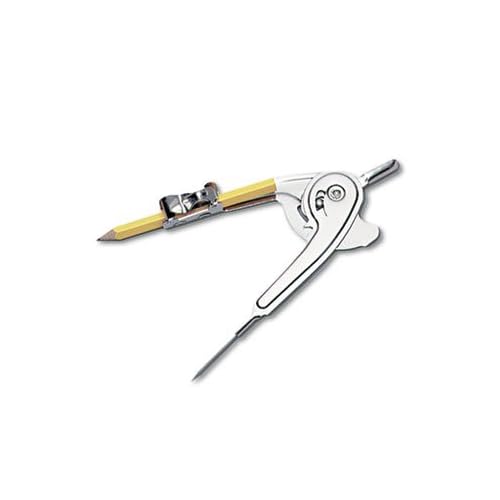 Ball Bearing Compass W Traditional Pointed Tip, 12 Maximum Dia., Metal, Dozen