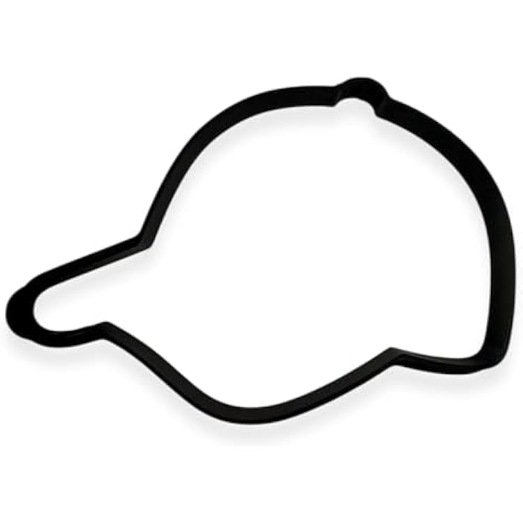 Baseball Cap Cookie Cutter - Hat Sports Dad Cap Theme - Easy Push Design 4.5 inch