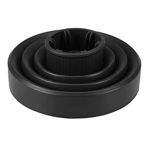 Professional Silicone Hair Dryer Diffuser - Foldable Blower Cover for Salon Quality Styling Tools in 5 Stylish ColorsBlack