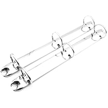 2Pcs Metal Standard Letter Size Notebook 3-Ring Binder Mechanism Replacement Kit,3 O Rings,Loose Leaf Binding Spines Combs for Personal Organizers Planners (32mm)